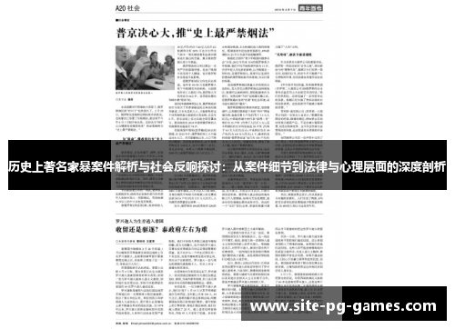 历史上著名家暴案件解析与社会反响探讨：从案件细节到法律与心理层面的深度剖析