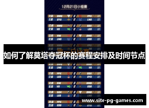 如何了解莫塔夺冠杯的赛程安排及时间节点